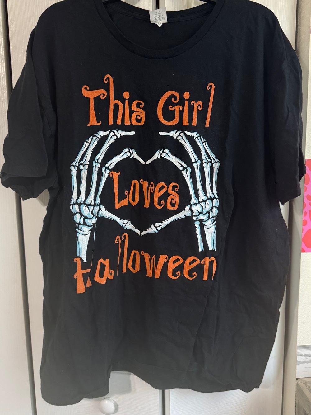 Amazon Black Tee This Girl Loves Halloween with Orange Print
